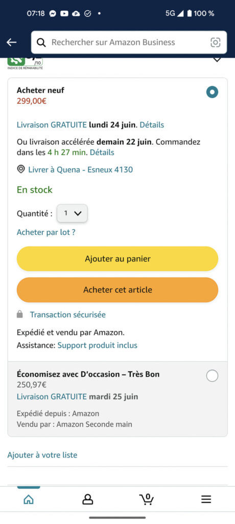 Aspirateur Robot Dreame D10 Plus sur Amazon -- Juin, 2024