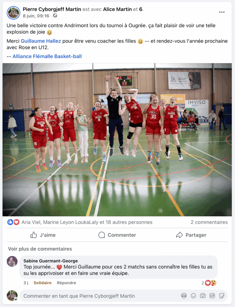 Une dernière belle victoire lors du tournoi de Basket à Ougrée !