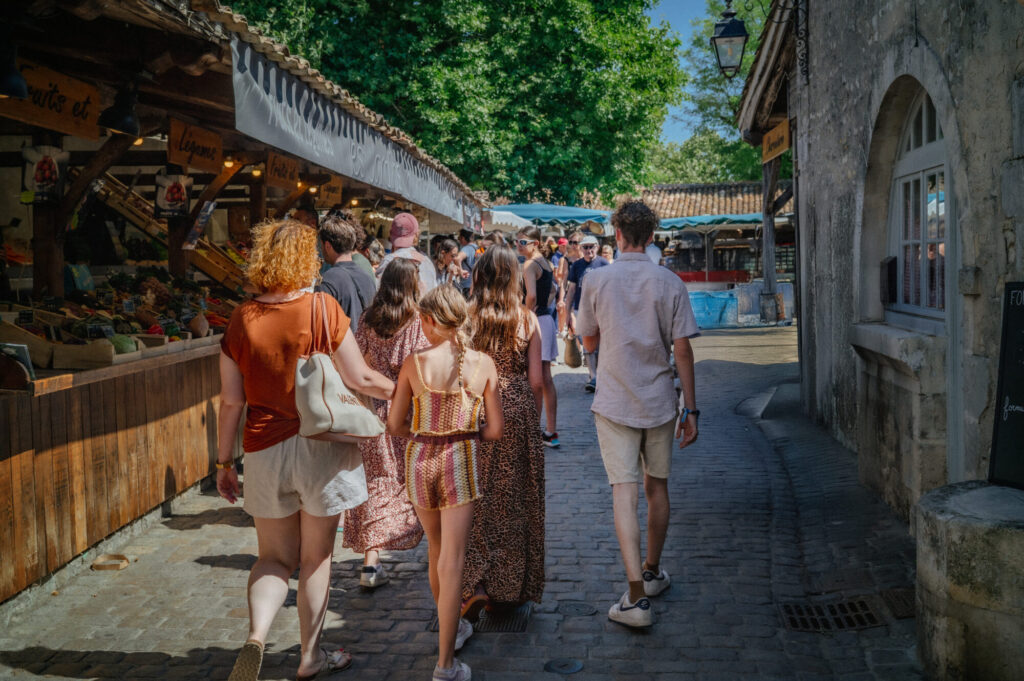 vacances en Charente - sur le marché de La Flotte-en-Ré