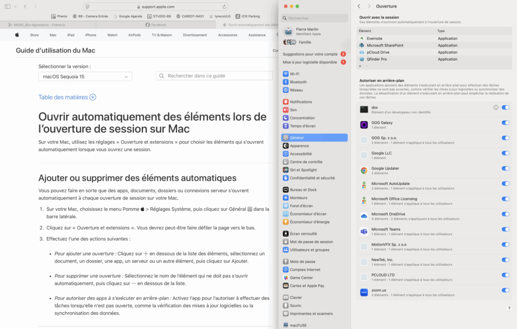 Désactiver les applications au démarrage du MAC