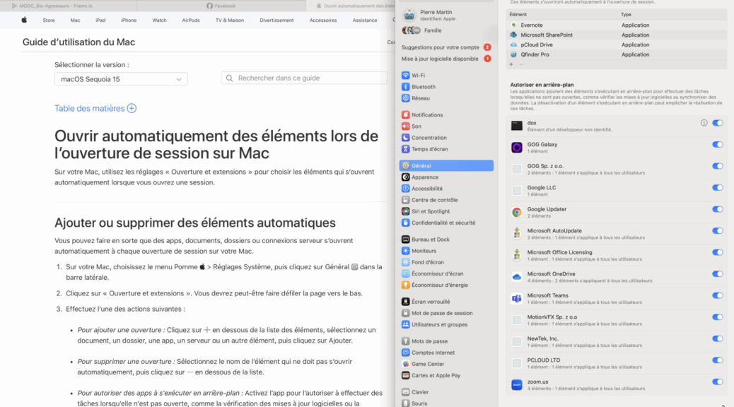 Désactiver les applications au démarrage du MAC