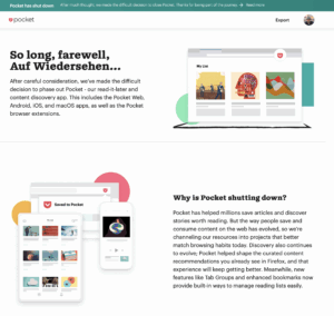 Why is Pocket shutting down?
