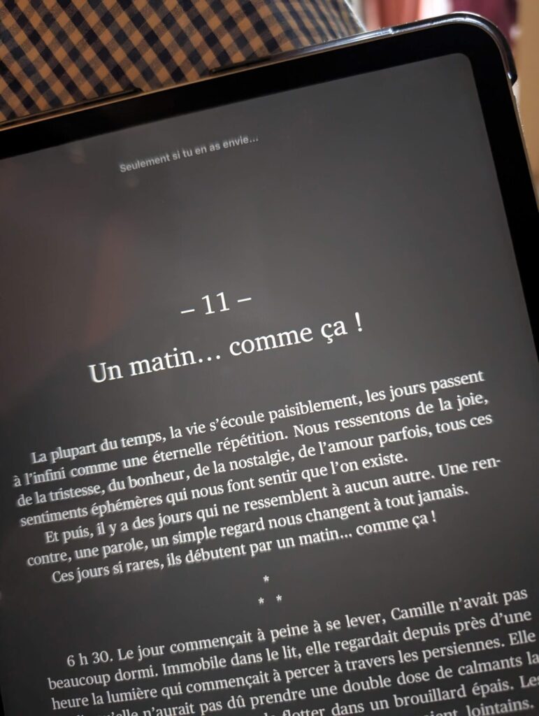 Seulement si tu en as envie