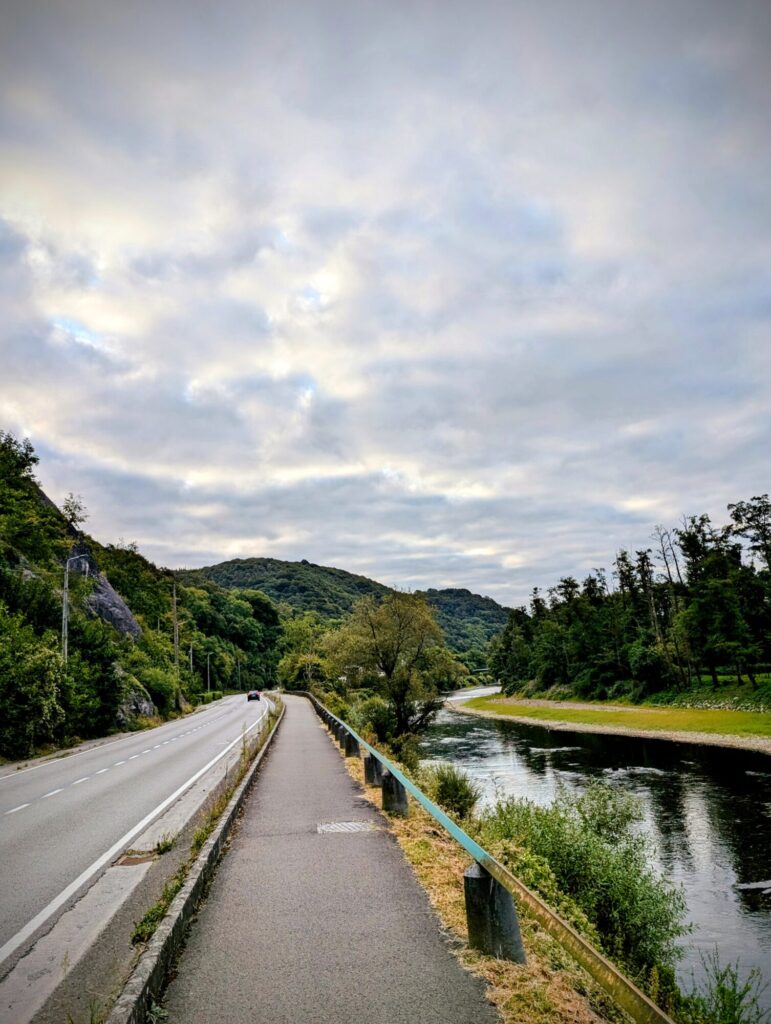 Running - Boucles de l'Ourthe - Le petit bout le long de la route de Tilff