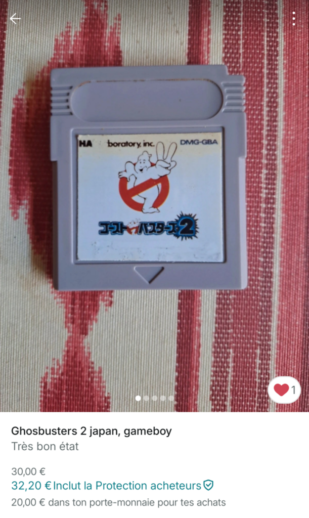 Ghostbuster 2 sur Game Boy vendu sur Vinted