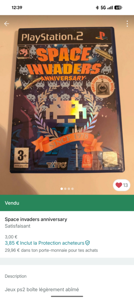 Space Invaders Anniversary - PS2 vendu Vinted