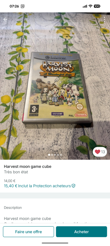 Harvest Moon : Wonderfull Life - GameCube vendu sur vinted