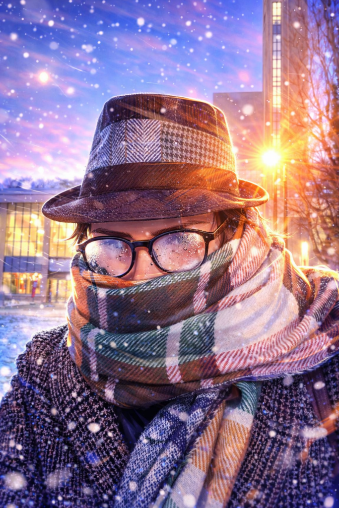 Cyborg Jeff en mode "tempête de neige" -- avec l'aide de ChatGPT, janvier 2026