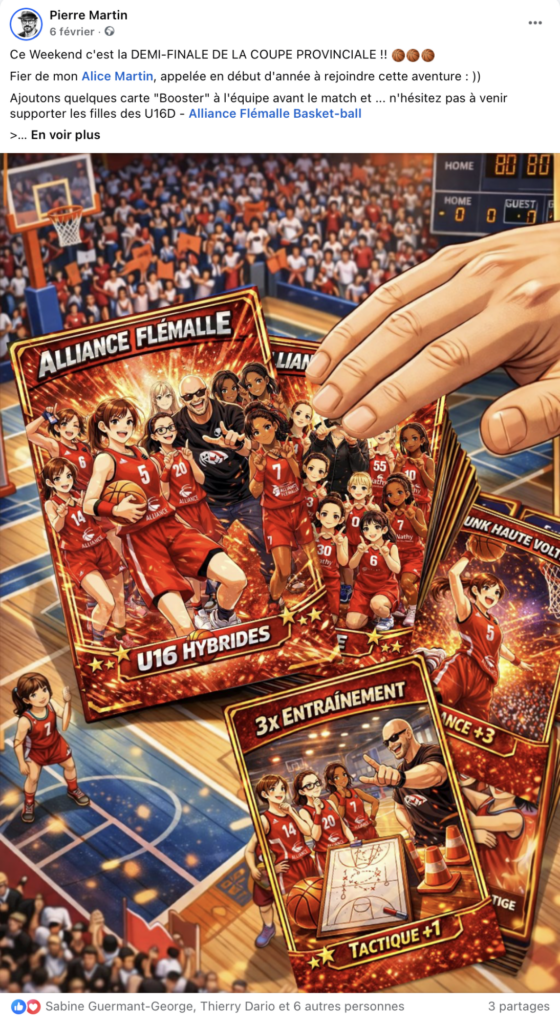 Promo pour la demi-final d'Alliance Flémalle en coupe provinciale ! Généra par ChatGPT - ©LMDC 2026