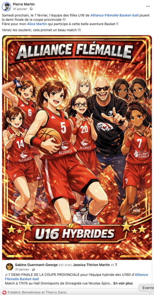 Promo pour la demi-final d'Alliance Flémalle en coupe provinciale ! Généra par ChatGPT - ©LMDC 2026