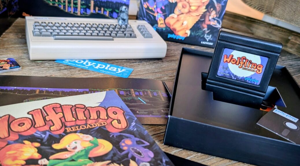 Edition physique de la cartouche Commodore 64 du Wolfling (Poly.Play - Lazycow)