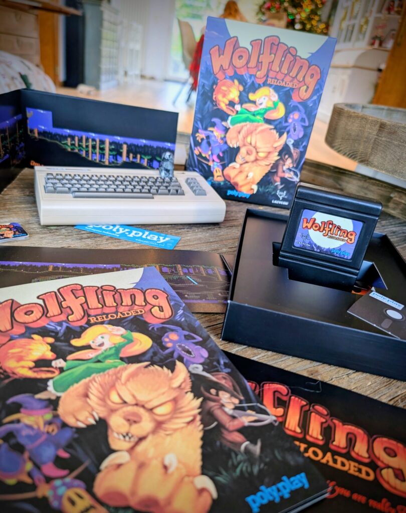 Edition physique de la cartouche Commodore 64 du Wolfling (Poly.Play - Lazycow)