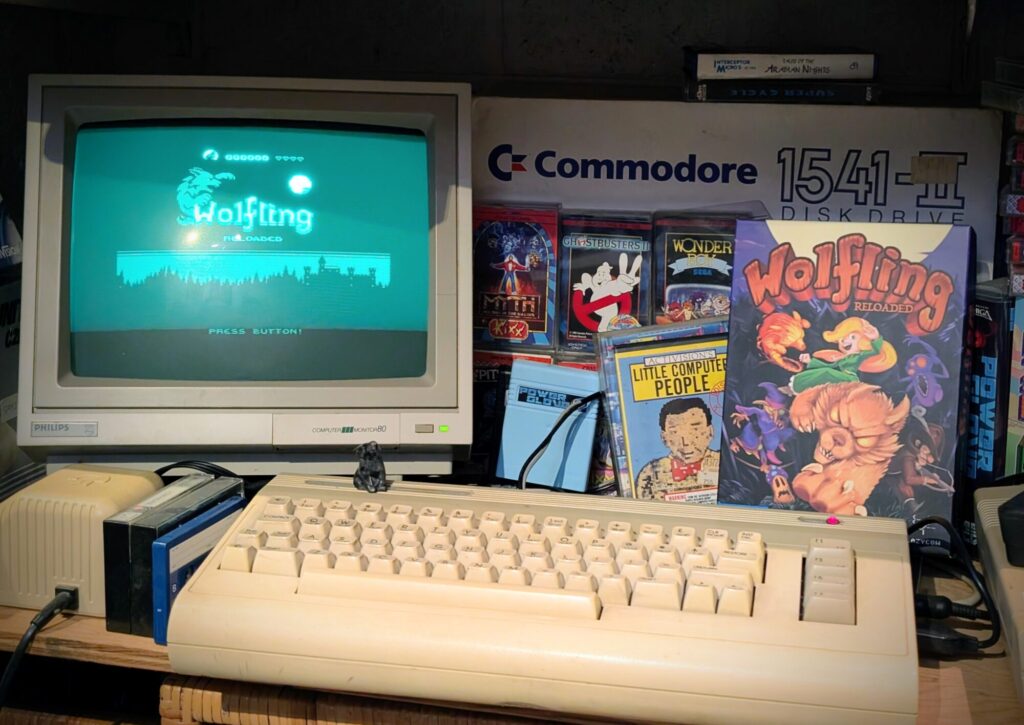 Enfin l'occasion de faire tourner sur mon Commodore 64 le titre Wolfling (Poly.Play - Lazycow)