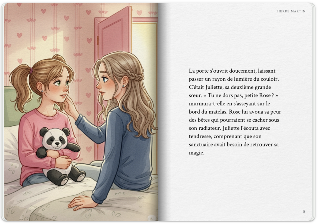 Le sanctuaire de Rose - livre pour enfant imaginé avec StoryBook Gemini - ©LMDC, 2026