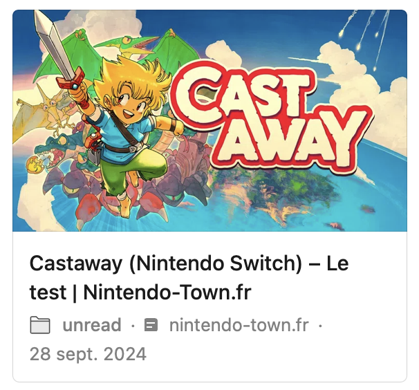 Le test de Cast Away sur Nintendo-Town