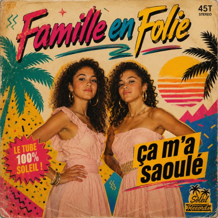 Pochette - Famille en Folie - ça m'a saoulé. Généré par ChatGPT, 2026